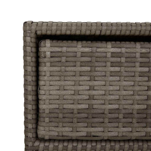 Gartenschrank Grau Poly Rattan 55x59x69cm