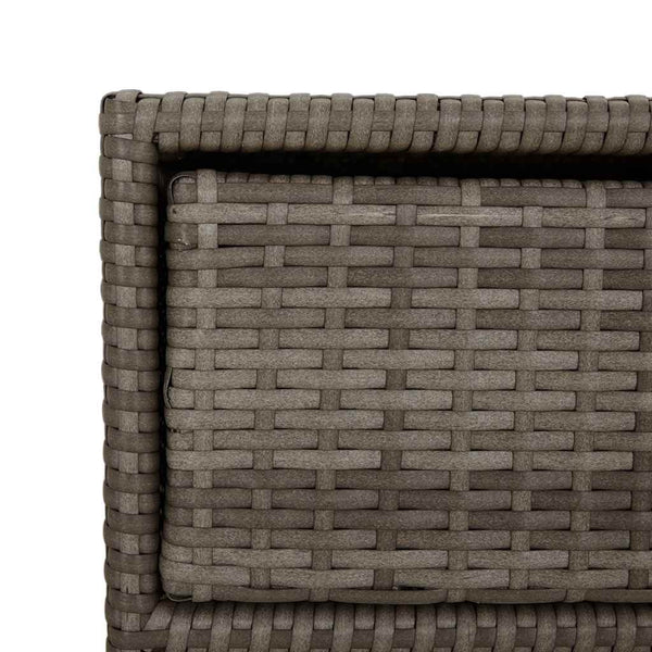 Gartenschrank Grau Poly Rattan 55x59x69cm