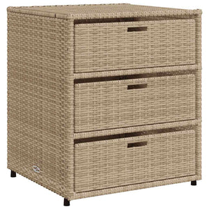 Gartenschrank Beige Poly Rattan 55x59x69cm