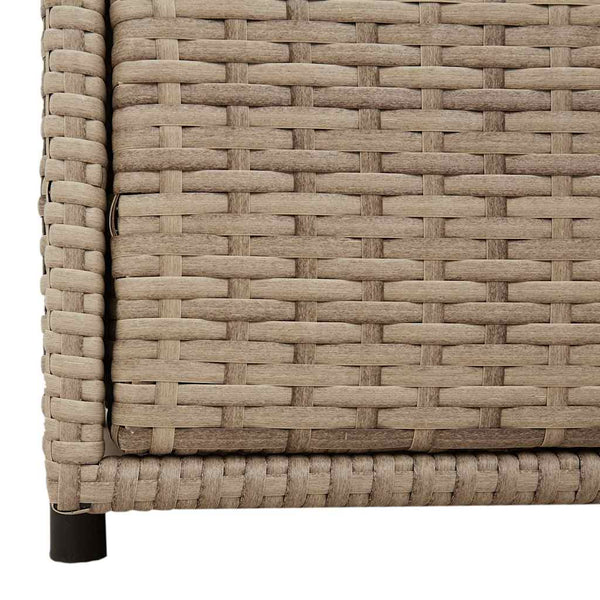 Gartenschrank Beige Poly Rattan 55x59x69cm