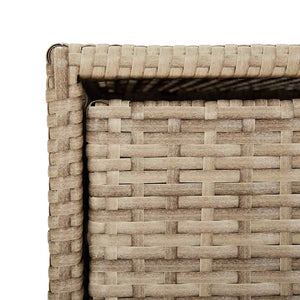 Gartenschrank Beige Poly Rattan 55x59x69cm