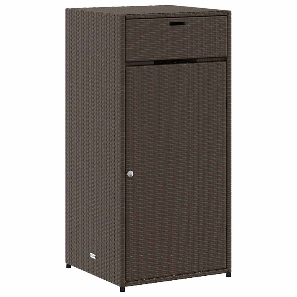 Gartenschrank Braun Poly Rattan 55x111 cm
