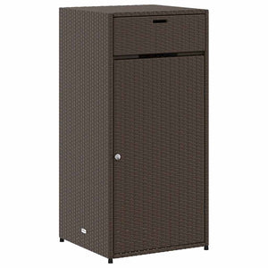 Gartenschrank Braun Poly Rattan 55x111 cm