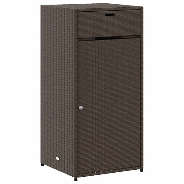 Gartenschrank Braun Poly Rattan 55x111 cm