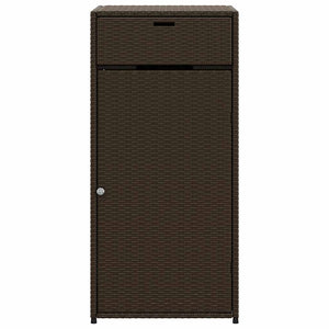 Gartenschrank Braun Poly Rattan 55x111 cm
