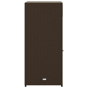 Gartenschrank Braun Poly Rattan 55x111 cm