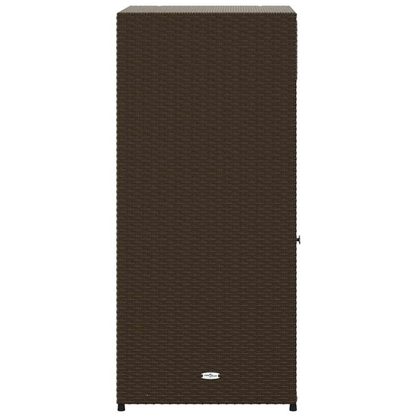 Gartenschrank Braun Poly Rattan 55x111 cm