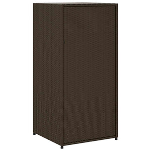 Gartenschrank Braun Poly Rattan 55x111 cm