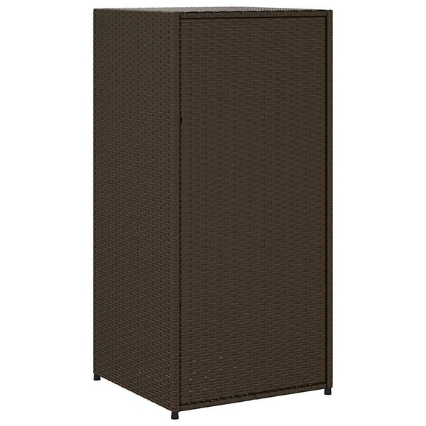 Gartenschrank Braun Poly Rattan 55x111 cm
