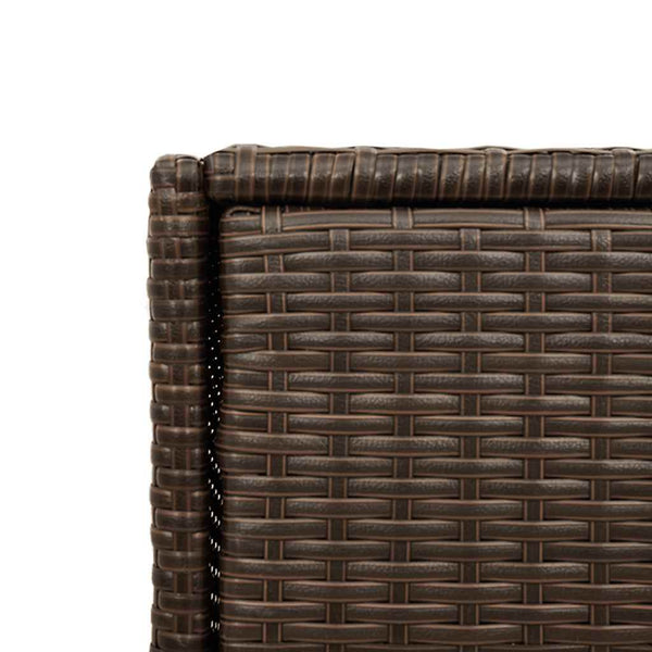 Gartenschrank Braun Poly Rattan 55x111 cm