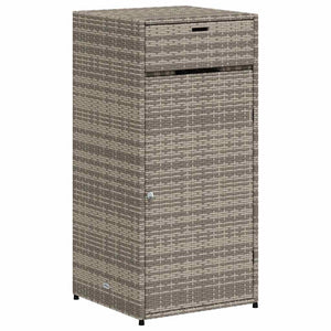 Gartenschrank Grau Poly Rattan 55x111cm