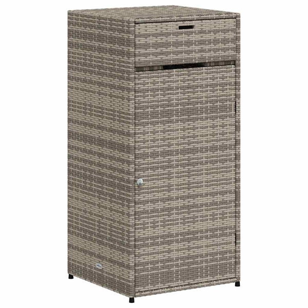 Gartenschrank Grau Poly Rattan 55x111cm