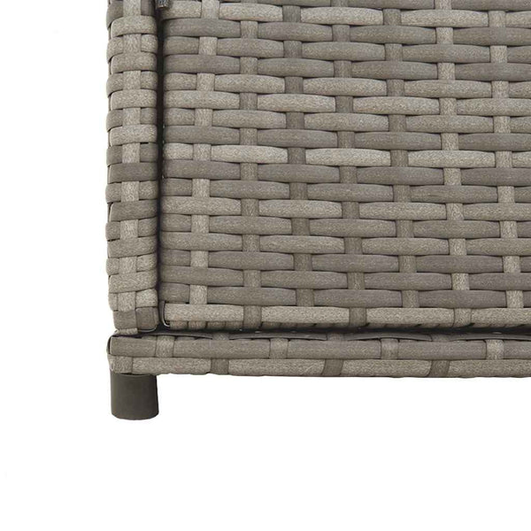 Gartenschrank Grau Poly Rattan 55x111cm