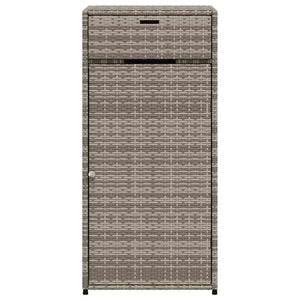 Gartenschrank Grau Poly Rattan 55x111cm
