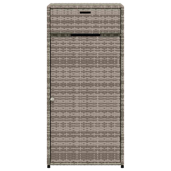 Gartenschrank Grau Poly Rattan 55x111cm