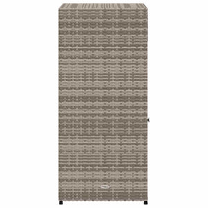 Gartenschrank Grau Poly Rattan 55x111cm
