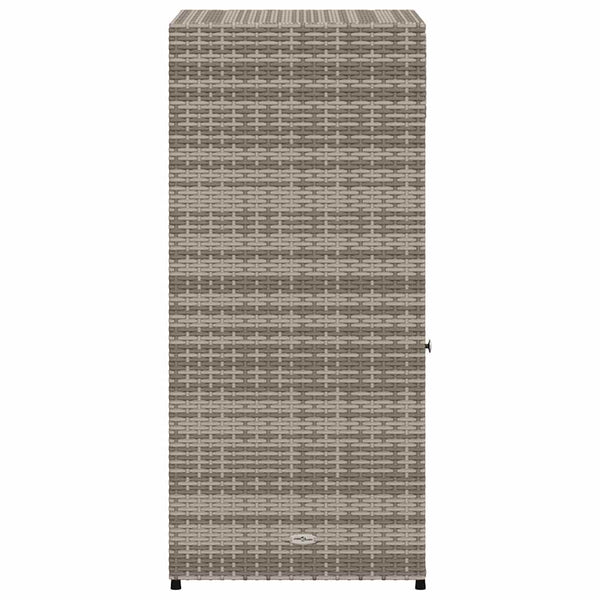 Gartenschrank Grau Poly Rattan 55x111cm