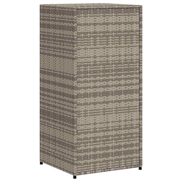 Gartenschrank Grau Poly Rattan 55x111cm