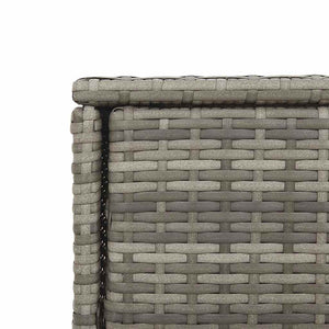 Gartenschrank Grau Poly Rattan 55x111cm