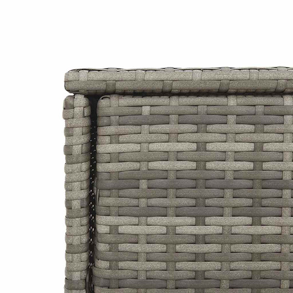 Gartenschrank Grau Poly Rattan 55x111cm