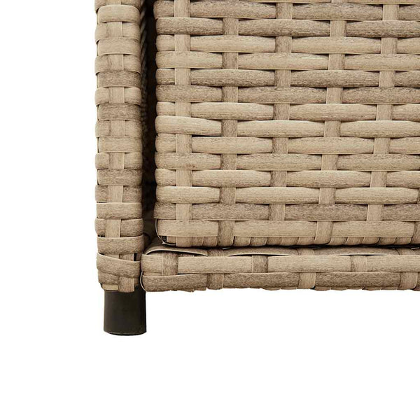 Beiger Gartenschrank 55x55x111 cm Poly Rattan