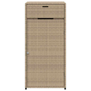 Beiger Gartenschrank 55x55x111 cm Poly Rattan