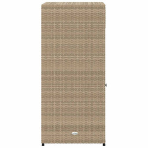 Beiger Gartenschrank 55x55x111 cm Poly Rattan