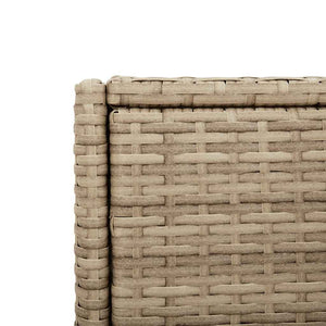 Beiger Gartenschrank 55x55x111 cm Poly Rattan