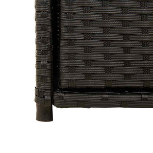 Gartenschrank Schwarz Poly Rattan 105x55x113 cm