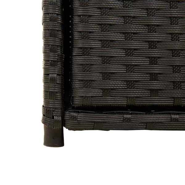 Gartenschrank Schwarz Poly Rattan 105x55x113 cm