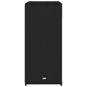 Gartenschrank Schwarz Poly Rattan 105x55x113 cm