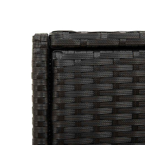 Gartenschrank Schwarz Poly Rattan 105x55x113 cm