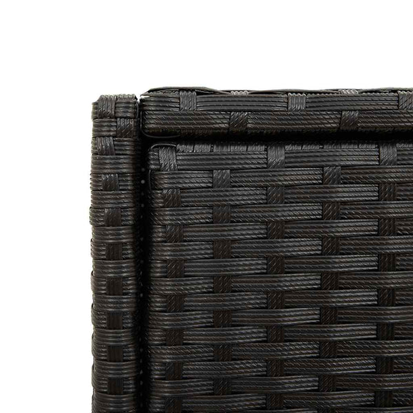 Gartenschrank Schwarz Poly Rattan 105x55x113 cm