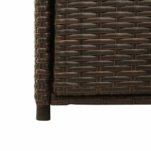 Gartenschrank Braun Poly Rattan 105x55x113cm