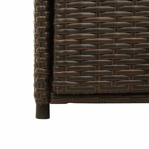 Gartenschrank Braun Poly Rattan 105x55x113cm