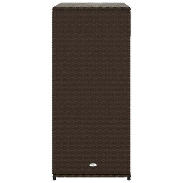 Gartenschrank Braun Poly Rattan 105x55x113cm