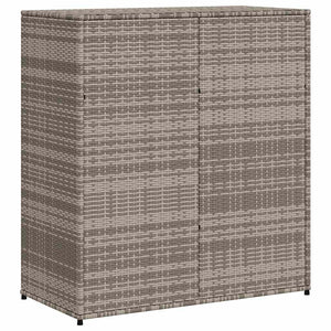 Gartenschrank Grau Poly Rattan 105x55x113cm