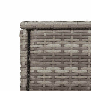 Gartenschrank Grau Poly Rattan 105x55x113cm