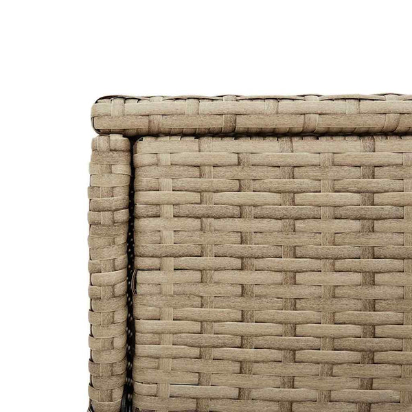Gartenschrank Beige Poly Rattan 105x55x113cm