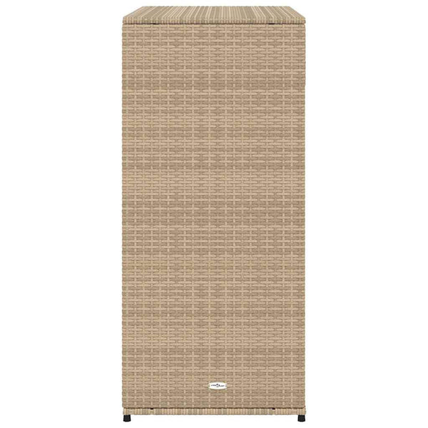 Gartenschrank Beige Poly Rattan 105x55x113cm