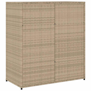Gartenschrank Beige Poly Rattan 105x55x113cm