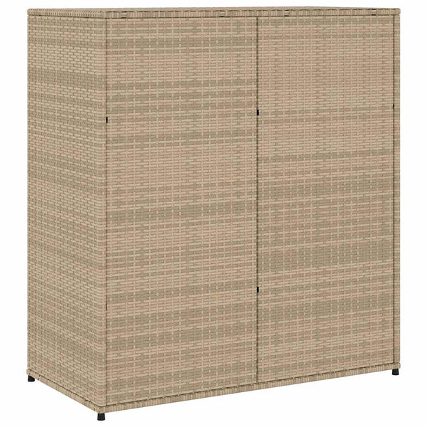 Gartenschrank Beige Poly Rattan 105x55x113cm