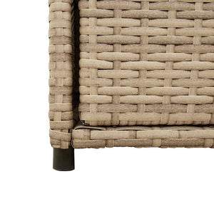 Gartenschrank Beige Poly Rattan 105x55x113cm