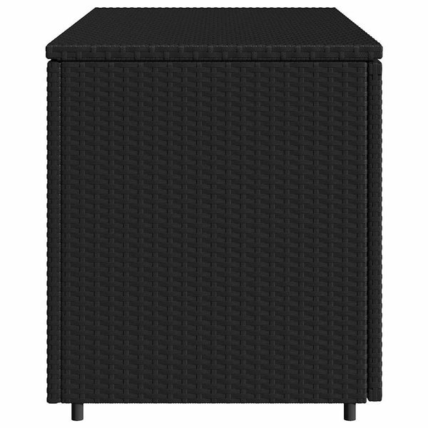 Gartenschrank Schwarz Poly Rattan 110x55x60,5cm
