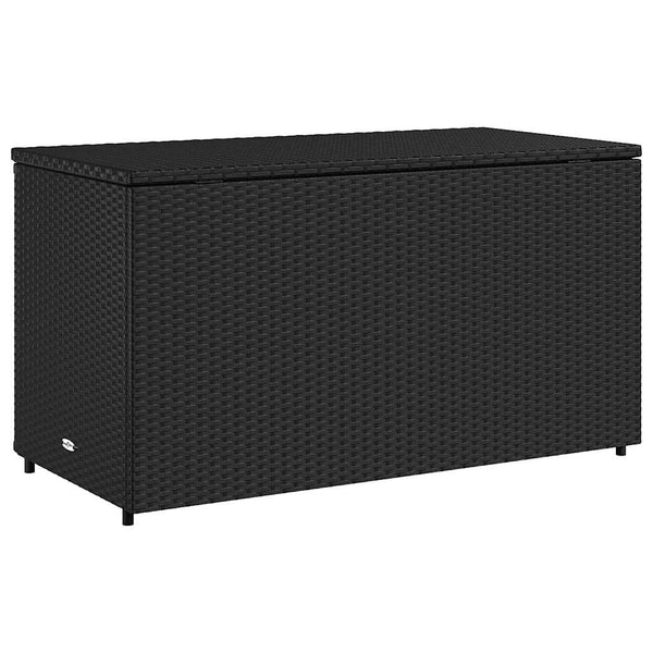 Gartenschrank Schwarz Poly Rattan 110x55x60,5cm