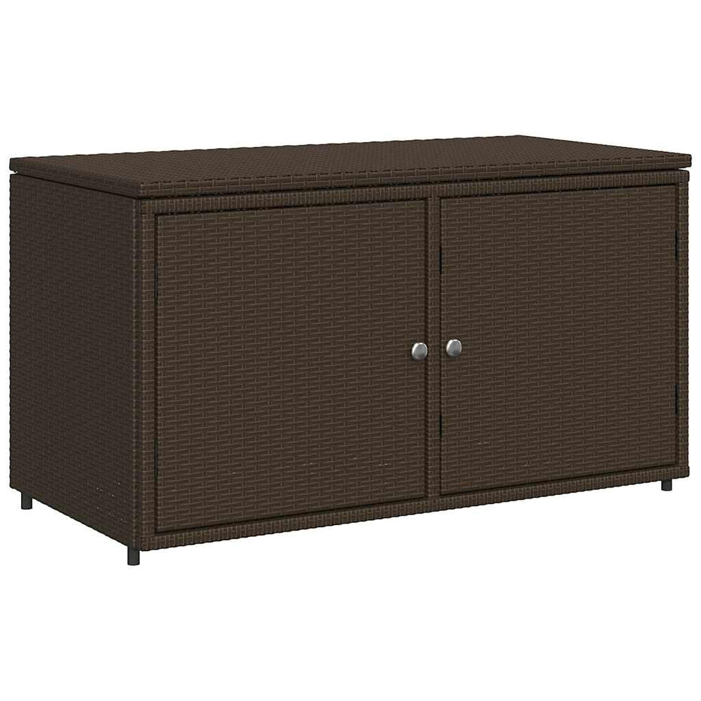 Gartenschrank Braun Poly Rattan 110x55x60,5cm