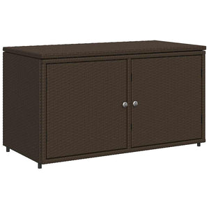 Gartenschrank Braun Poly Rattan 110x55x60,5cm