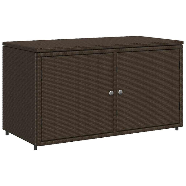 Gartenschrank Braun Poly Rattan 110x55x60,5cm