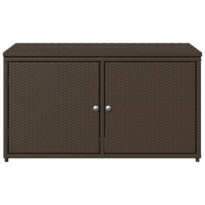 Gartenschrank Braun Poly Rattan 110x55x60,5cm