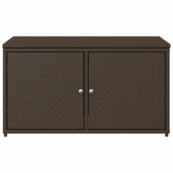 Gartenschrank Braun Poly Rattan 110x55x60,5cm